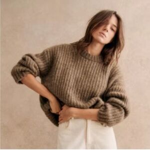 NWOT Sezane Jose Jumper Dark Taupe XXS